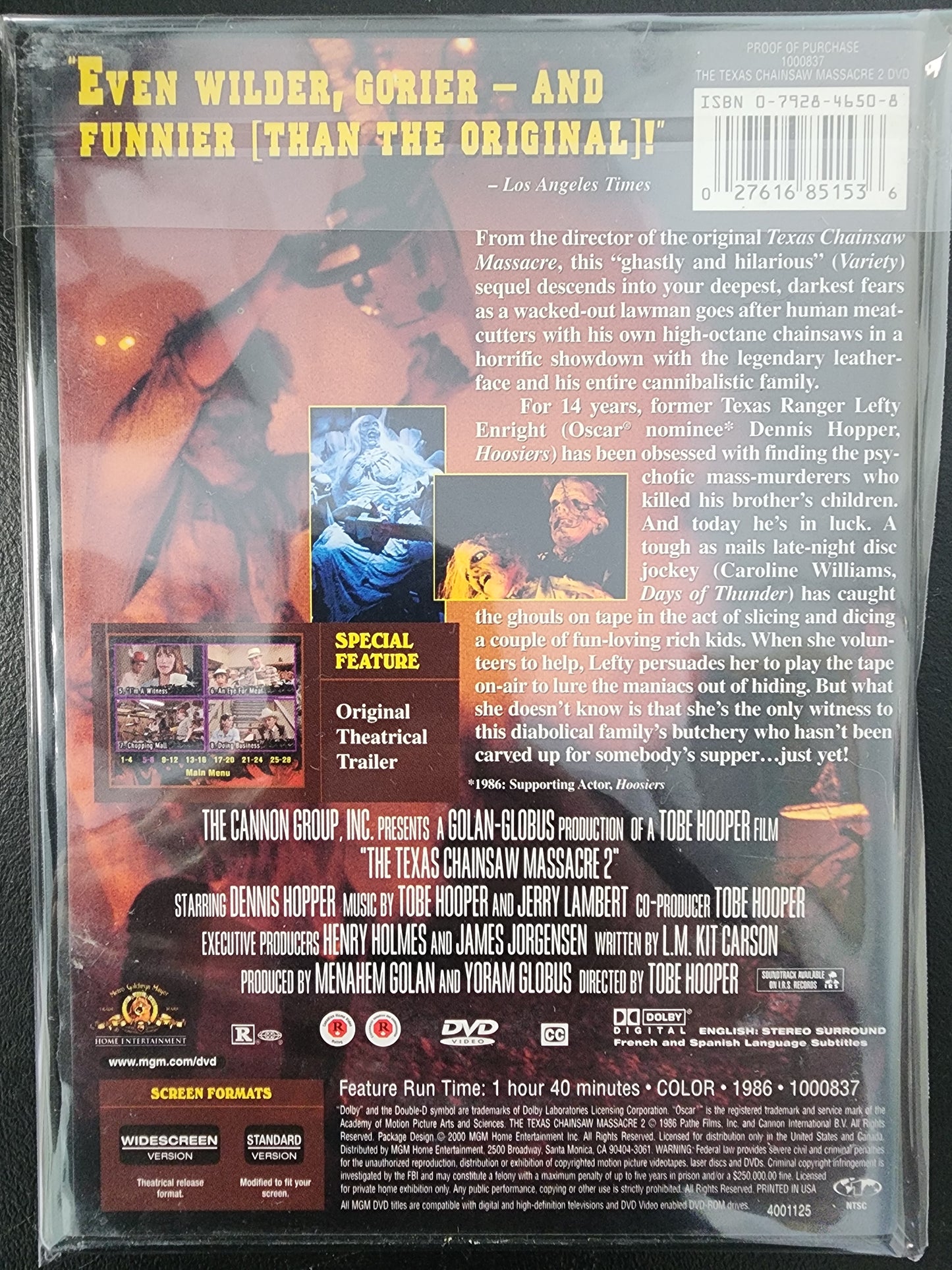The Texas Chainsaw Massacre 2  DVD