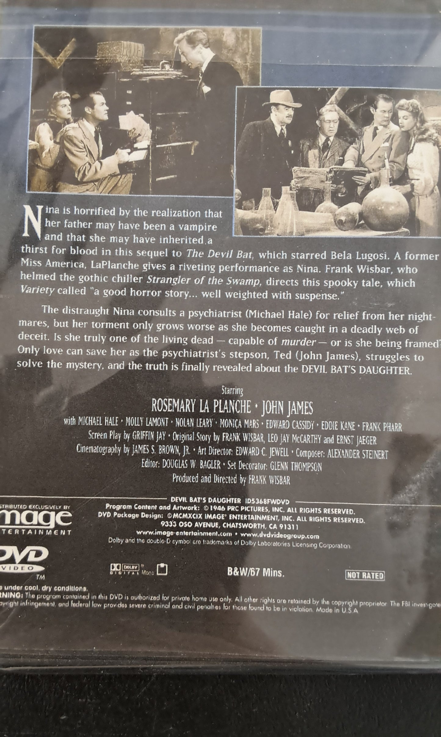 Devil Bat's Daughter DVD