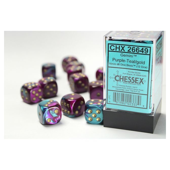 Chessex 16mm D6 Dice Block - Pick Your Color