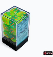 Chessex 16mm Gemini 12 Count D6 Dice Block - Pick Your Color