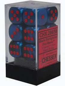 Chessex 16mm Gemini 12 Count D6 Dice Block - Pick Your Color