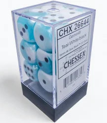 Chessex 16mm Gemini 12 Count D6 Dice Block - Pick Your Color