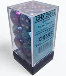 Chessex 16mm Gemini 12 Count D6 Dice Block - Pick Your Color