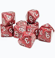 Chessex Set of d10 Dice Pick your Color