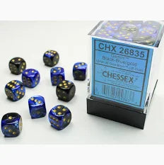Chessex 12mm Gemini 36 Count D6 Block Pick Your Color