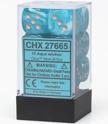 Chessex 16mm 12 Count D6 Dice Block - Pick Your Color