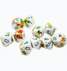 Chessex Set of d10 Dice Pick your Color