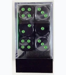 Chessex 16mm Gemini 12 Count D6 Dice Block - Pick Your Color