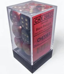 Chessex 16mm Gemini 12 Count D6 Dice Block - Pick Your Color
