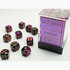 Chessex 12mm Gemini 36 Count D6 Block Pick Your Color