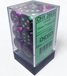 Chessex 16mm Gemini 12 Count D6 Dice Block - Pick Your Color