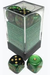 Chessex 16mm Gemini 12 Count D6 Dice Block - Pick Your Color