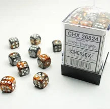 Chessex 12mm Gemini 36 Count D6 Block Pick Your Color
