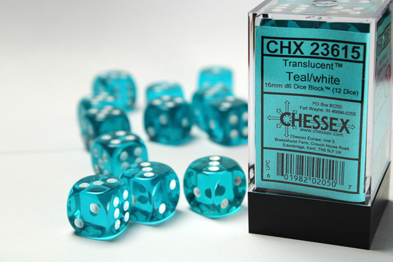 Chessex 16mm D6 Dice Block - Pick Your Color